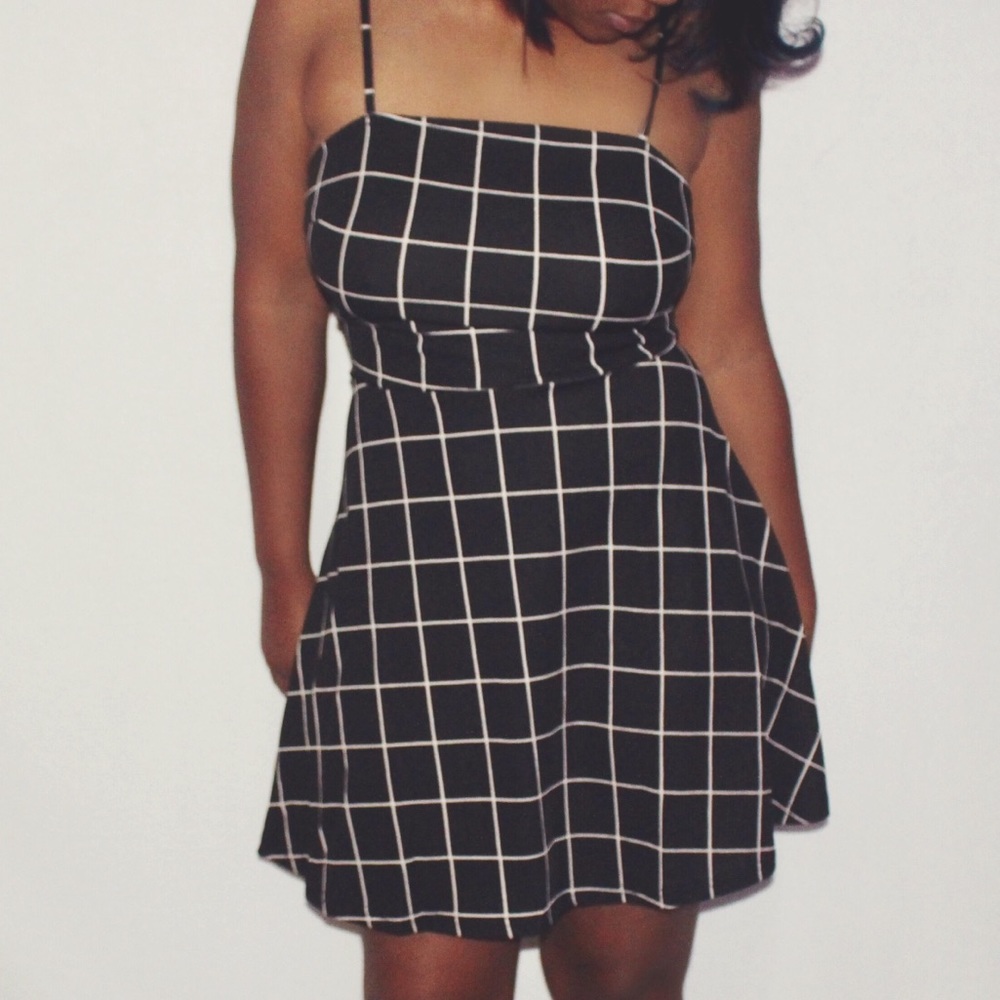 *NEW checkered mini dress